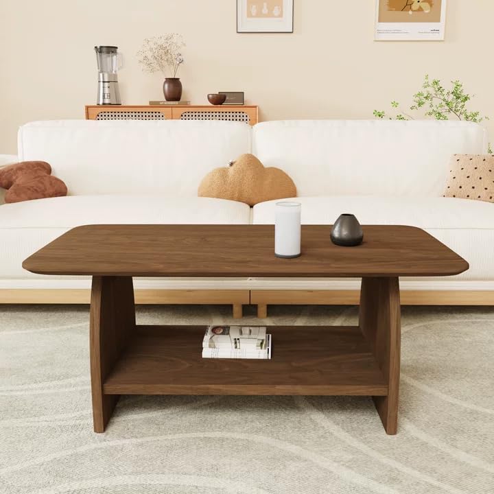 Modern Round Coffee Table, Luxury Black Gold Glass Coffee Table, 36" Center Table Living Room Table, Gold Stainless Steel Irregular Leg, Double-Layer Structure, Black Glass Desktop