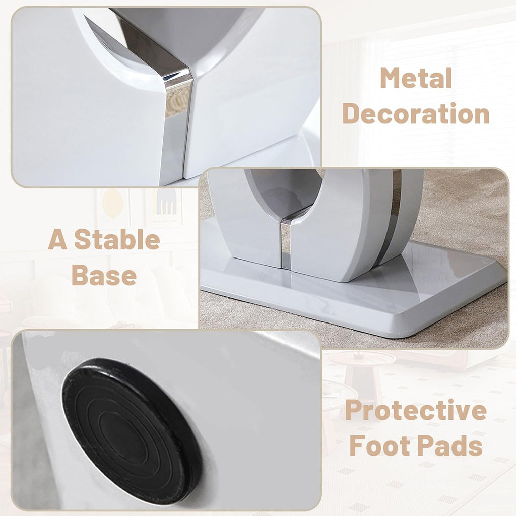 Marble Coffee Table for Living Room, Modern Luxury Rectangle Coffee Table with Storage, Tea Tables for Small Space Office Apartment (43" L×22.4''W×18''H-Grey)